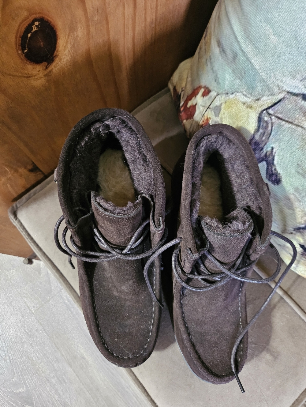 BearPaw BROWN Suede Wedge Booties - Picture 2 of 9